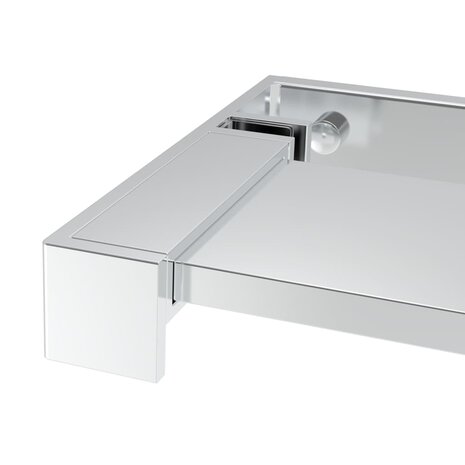 Inloopdouchewand met schap 100x195 cm ESG-glas aluminium chroom 12