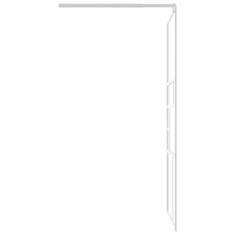 Inloopdouchewand met schap 90x195 cm ESG-glas aluminium wit 6