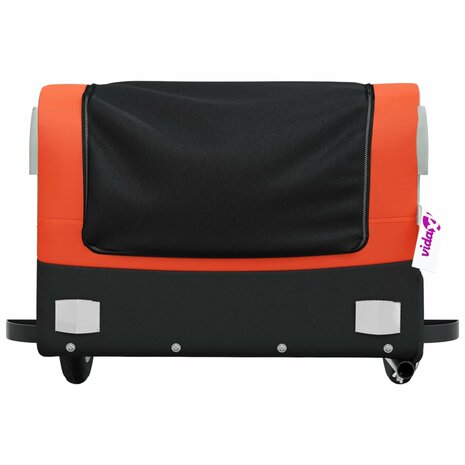 Fietstrailer 30 kg ijzer zwart en oranje 6