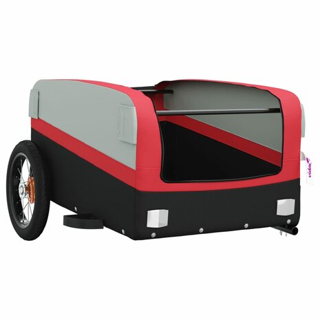 Fietstrailer 30 kg ijzer zwart en rood 5