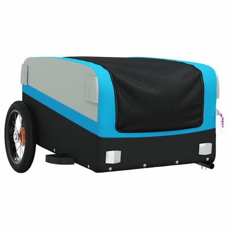 Fietstrailer 30 kg ijzer zwart en blauw 4