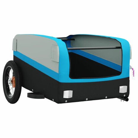 Fietstrailer 30 kg ijzer zwart en blauw 5