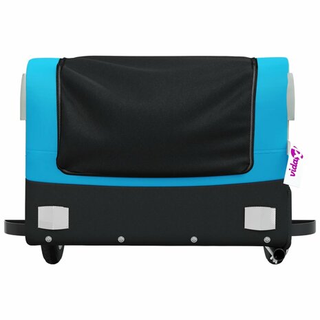 Fietstrailer 30 kg ijzer zwart en blauw 6