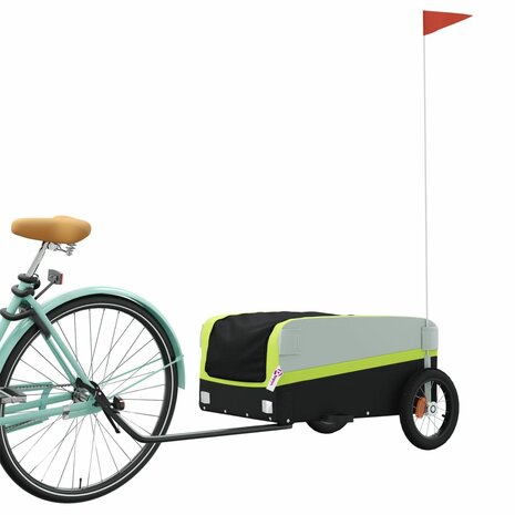 Fietstrailer 30 kg ijzer zwart en groen 3