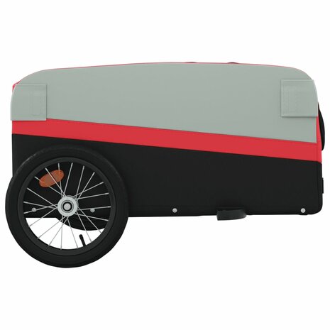 Fietstrailer 45 kg ijzer zwart en rood 7