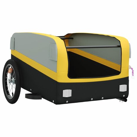 Fietstrailer 45 kg ijzer zwart en geel 5