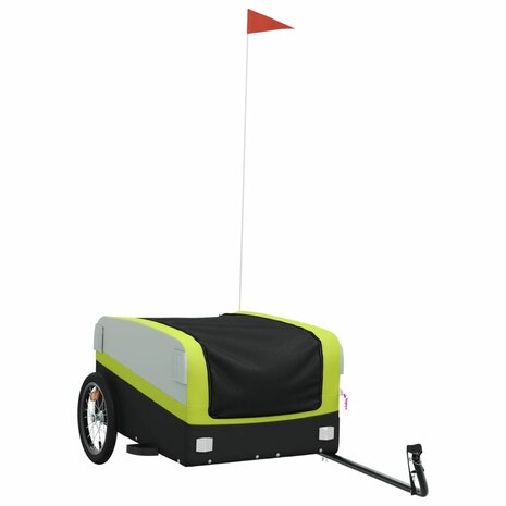 Fietstrailer 45 kg ijzer zwart en groen 2