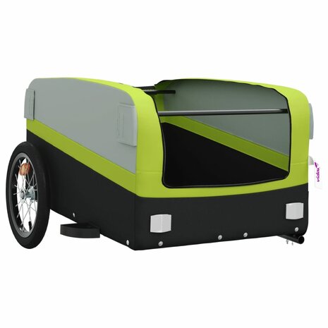 Fietstrailer 45 kg ijzer zwart en groen 5