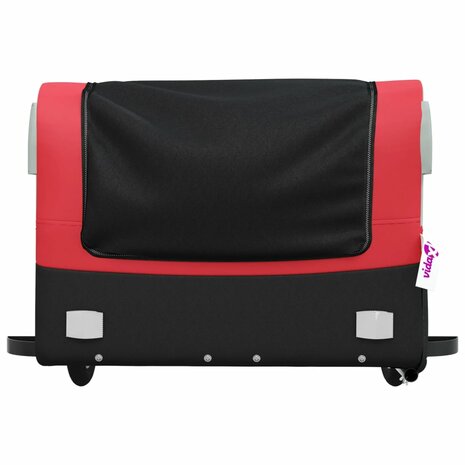 Fietstrailer 45 kg ijzer zwart en rood 6