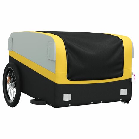 Fietstrailer 45 kg ijzer zwart en geel 4