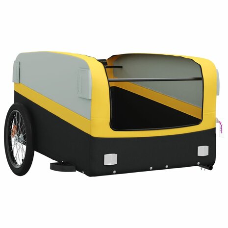 Fietstrailer 45 kg ijzer zwart en geel 5