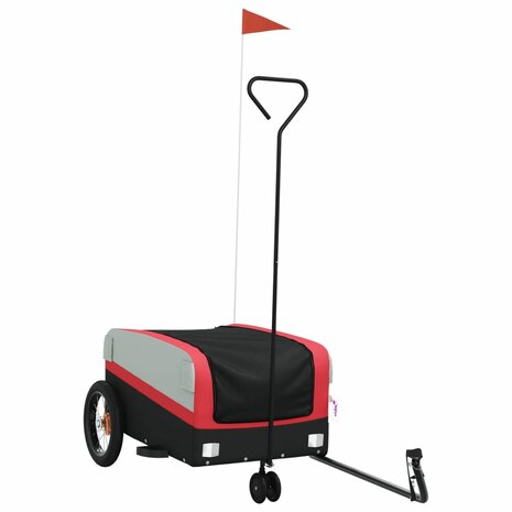 Fietstrailer 30 kg ijzer zwart en rood 2