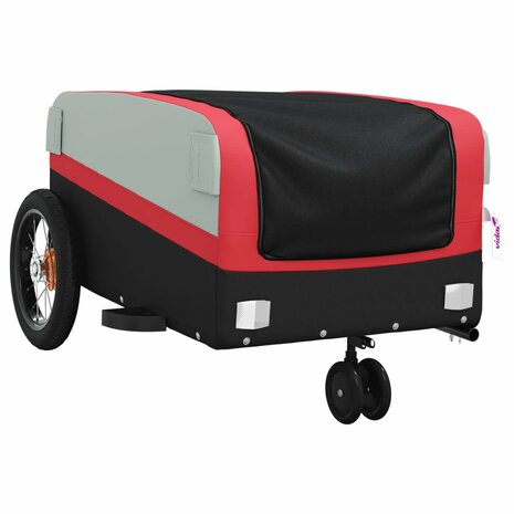 Fietstrailer 30 kg ijzer zwart en rood 4