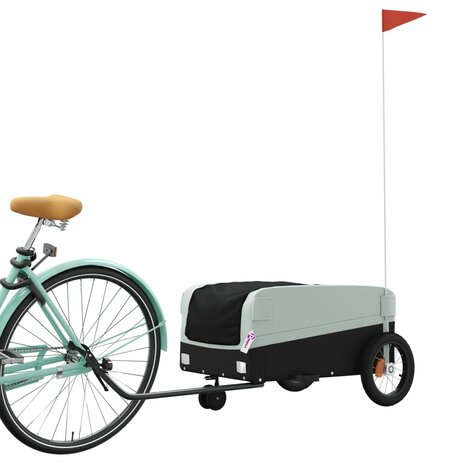 Fietstrailer 30 kg ijzer zwart en grijs 3