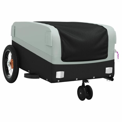 Fietstrailer 30 kg ijzer zwart en grijs 4