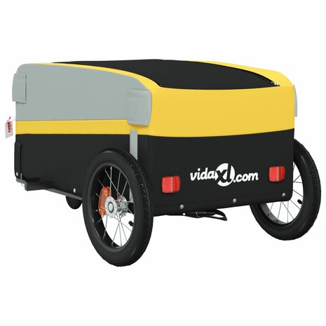 Fietstrailer 30 kg ijzer zwart en geel 8