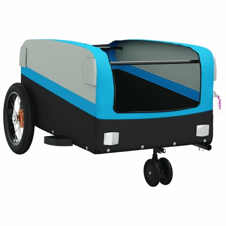 Fietstrailer 30 kg ijzer zwart en blauw 5