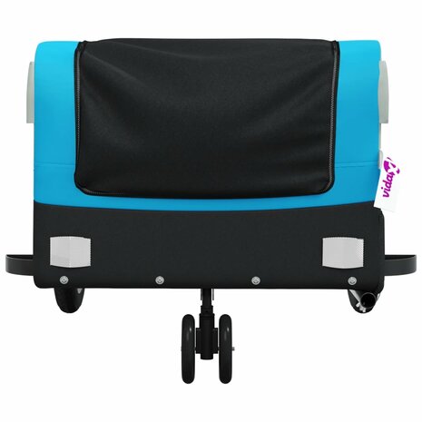 Fietstrailer 30 kg ijzer zwart en blauw 6