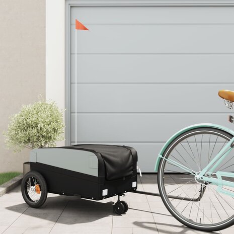 Fietstrailer 30 kg ijzer zwart 1