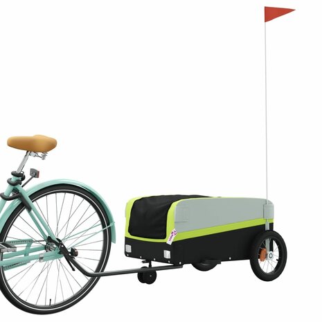 Fietstrailer 30 kg ijzer zwart en groen 3