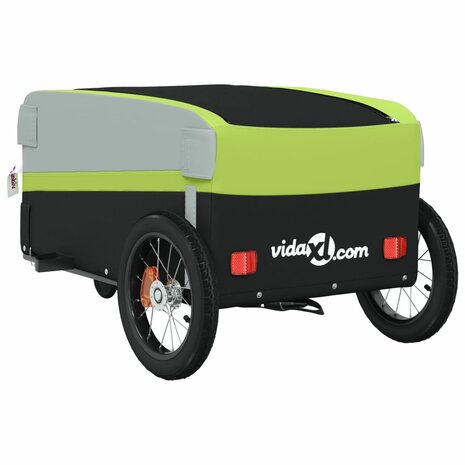 Fietstrailer 30 kg ijzer zwart en groen 8