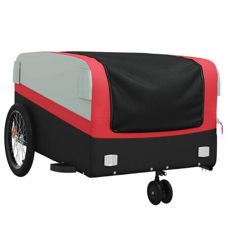 Fietstrailer 45 kg ijzer zwart en rood 4