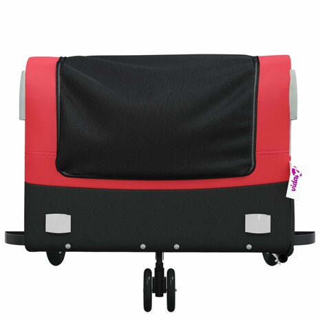 Fietstrailer 45 kg ijzer zwart en rood 6