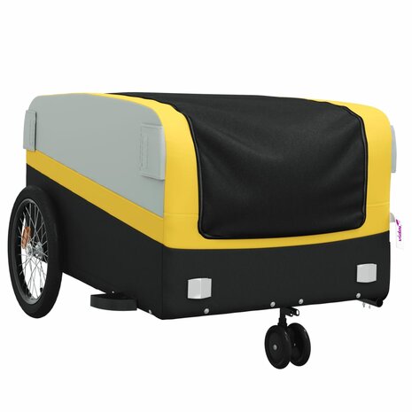 Fietstrailer 45 kg ijzer zwart en geel 4