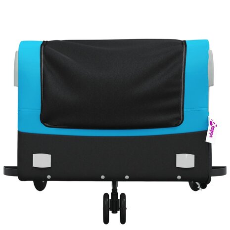 Fietstrailer 45 kg ijzer zwart en blauw 6