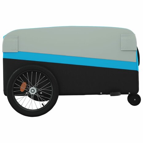 Fietstrailer 45 kg ijzer zwart en blauw 7