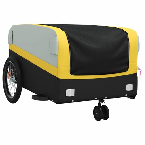 Fietstrailer 45 kg ijzer zwart en geel 4