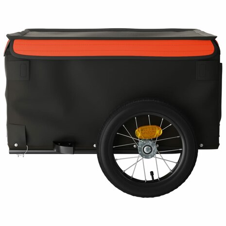 Fietstrailer 30 kg ijzer zwart en oranje 7