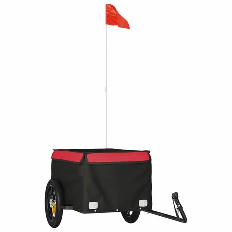 Fietstrailer 30 kg ijzer zwart en rood 2