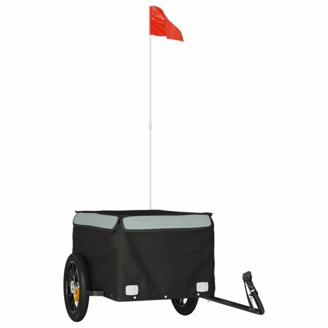 Fietstrailer 30 kg ijzer zwart en grijs 2