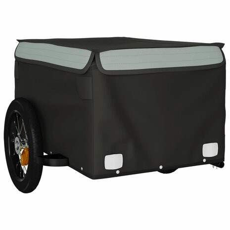 Fietstrailer 30 kg ijzer zwart en grijs 4