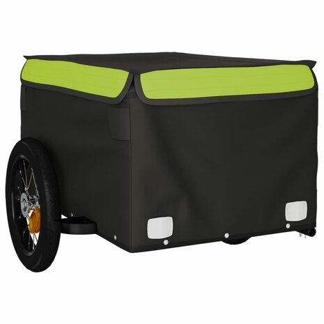 Fietstrailer 30 kg ijzer zwart en groen 4