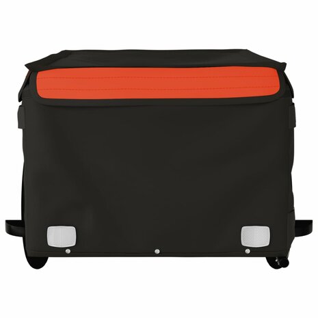 Fietstrailer 45 kg ijzer zwart en oranje 5