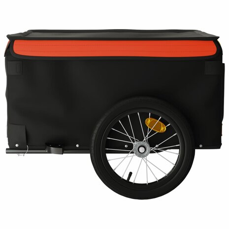 Fietstrailer 45 kg ijzer zwart en oranje 6