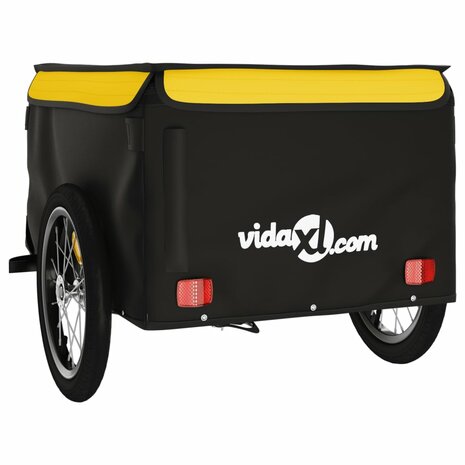 Fietstrailer 45 kg ijzer zwart en geel 8