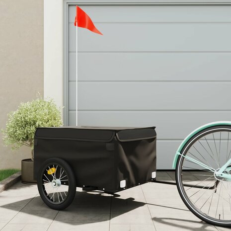 Fietstrailer 45 kg ijzer zwart 1