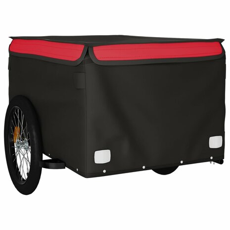 Fietstrailer 45 kg ijzer zwart en rood 4