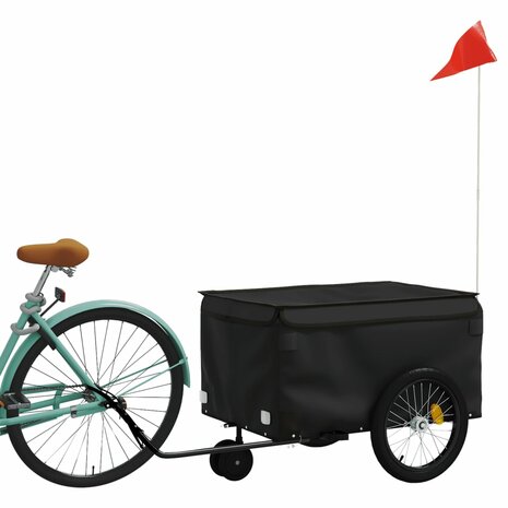 Fietstrailer 30 kg ijzer zwart 3