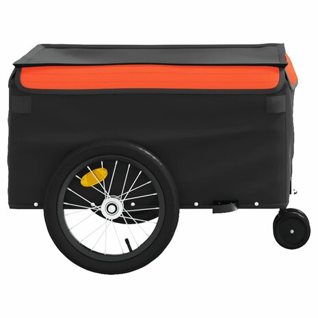 Fietstrailer 45 kg ijzer zwart en oranje 7