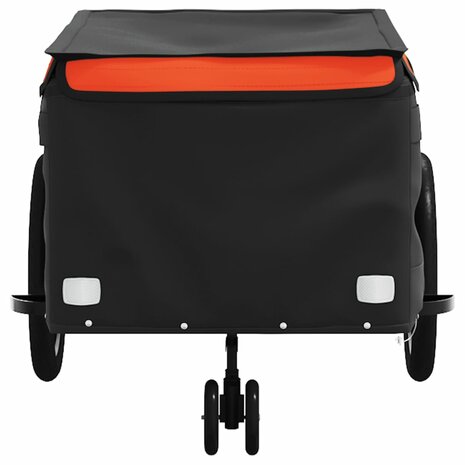 Fietstrailer 45 kg ijzer zwart en oranje 6