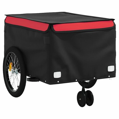 Fietstrailer 45 kg ijzer zwart en rood 4