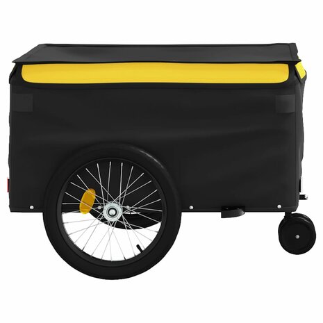 Fietstrailer 45 kg ijzer zwart en geel 7