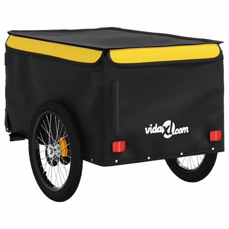 Fietstrailer 45 kg ijzer zwart en geel 8