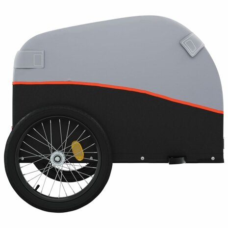 Fietstrailer 30 kg ijzer zwart en oranje 7