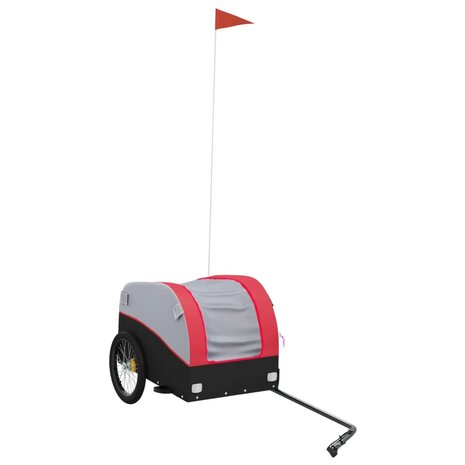 Fietstrailer 30 kg ijzer zwart en rood 2