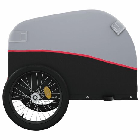 Fietstrailer 30 kg ijzer zwart en rood 7